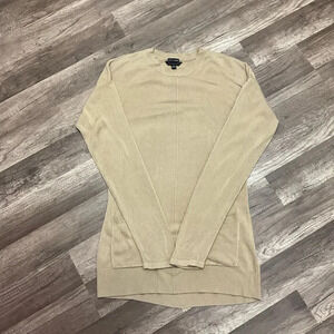 Maison Coupé Size Large Touch Of Cashmere Womens Tan Tunic Sweater Pockets Soft